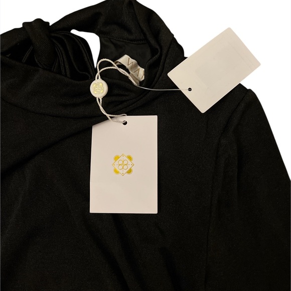 WAYF Vivi Tie Back Long Sleeve Black Minidress XS - Picture 4 of 6